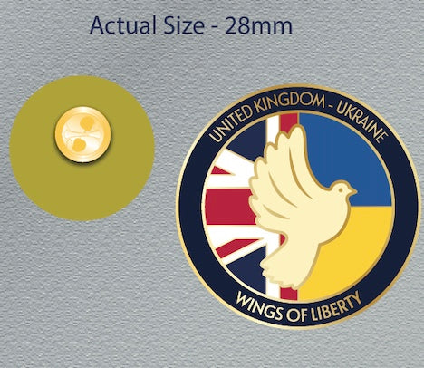Ukraine - United Kingdom Flag Pin
